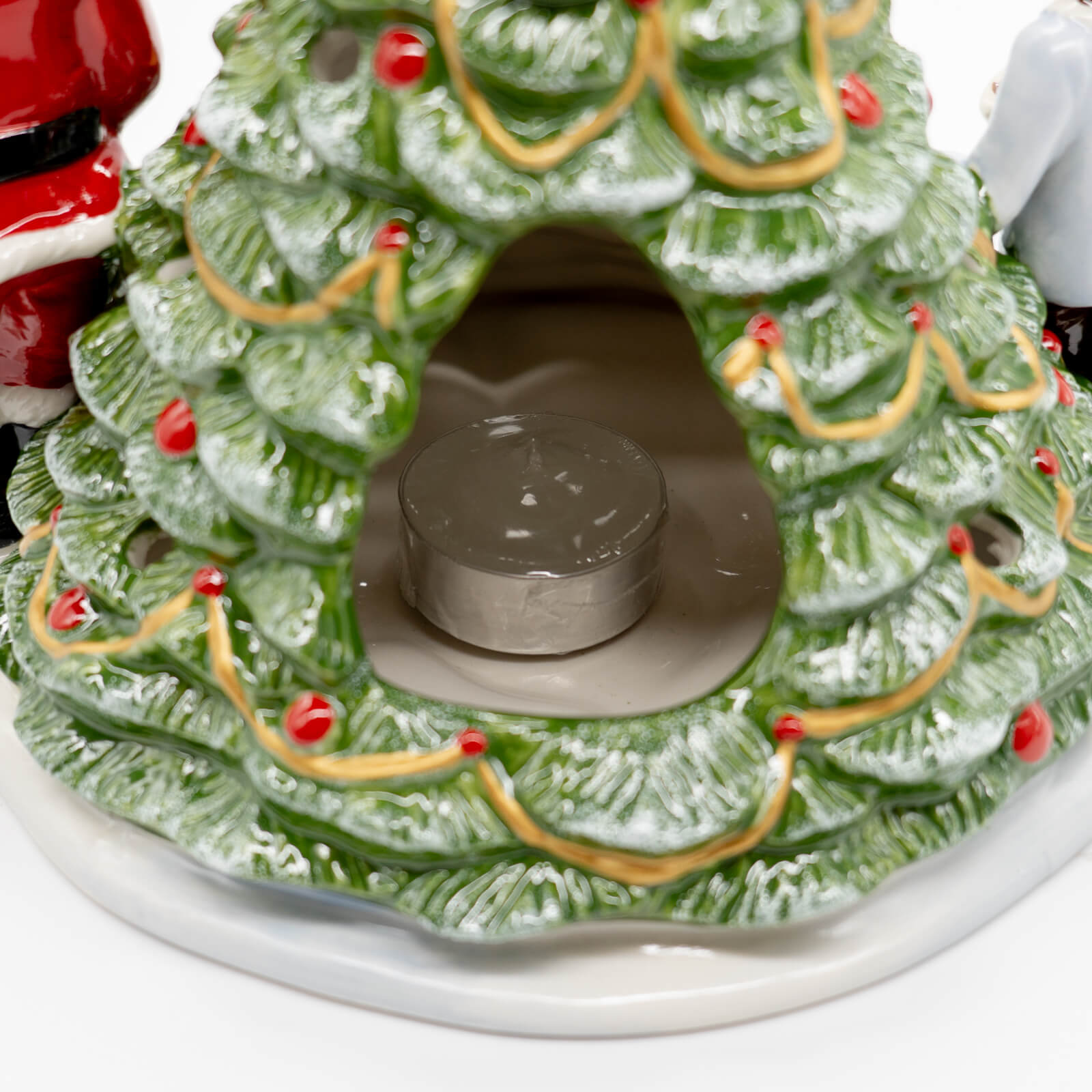 【リボンラッピング】 クリスマストイズ サンタ オン ツリー(キャンドル付き)