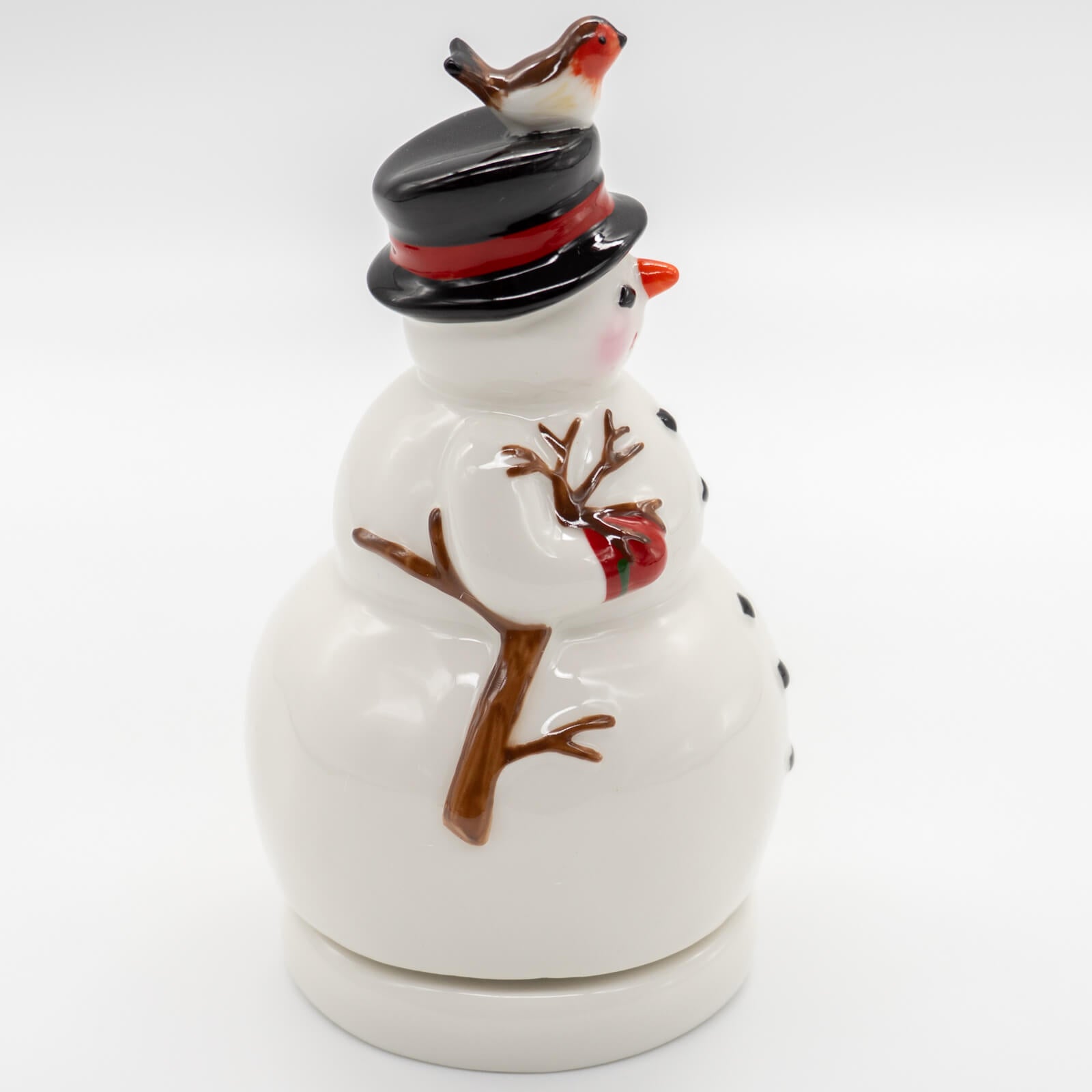 【リボンラッピング】 ノスタルジックメロディー スノーマン ジャー