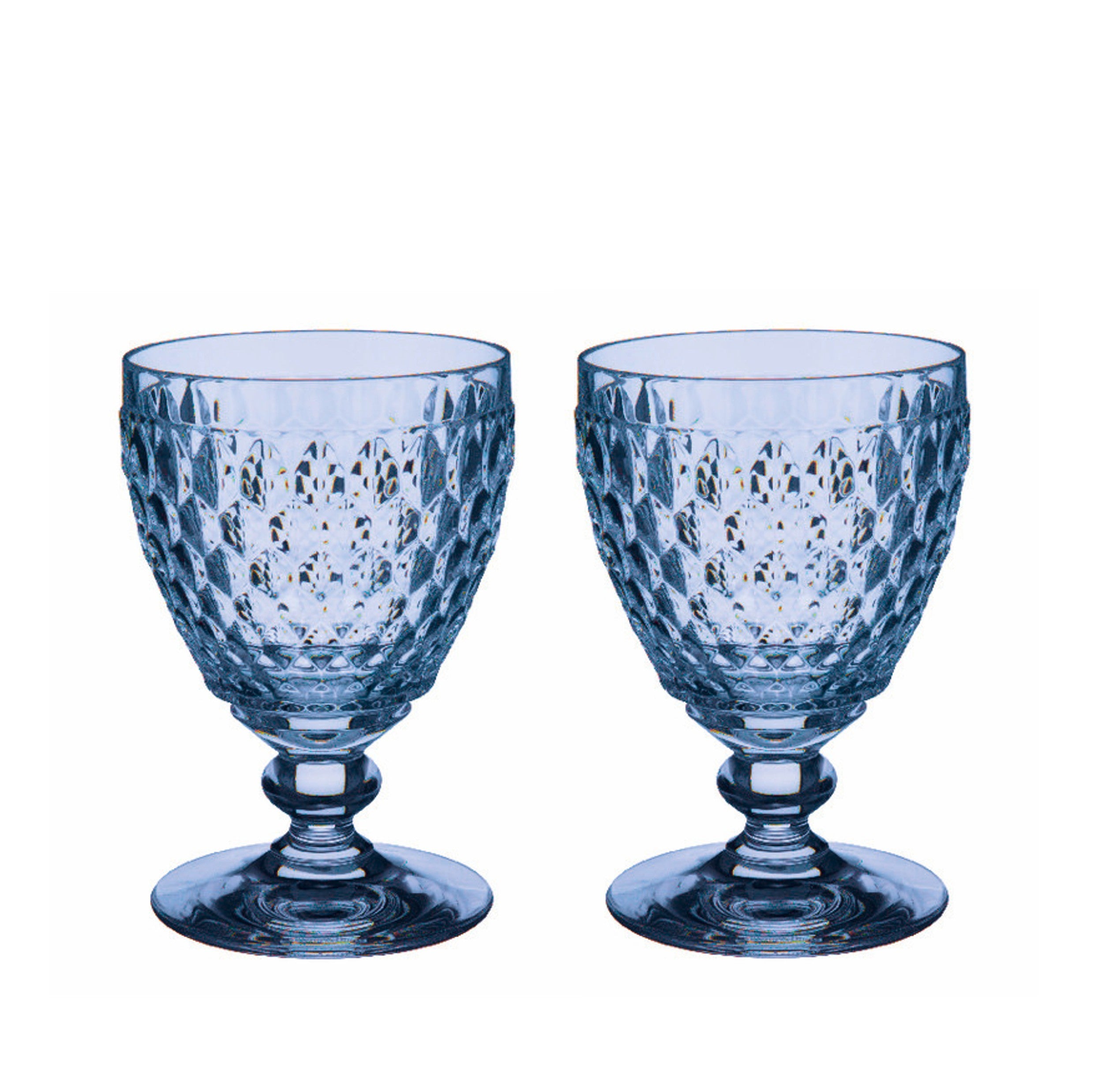 【リボンラッピング】 ボストン ブルー ペア ワイングラス