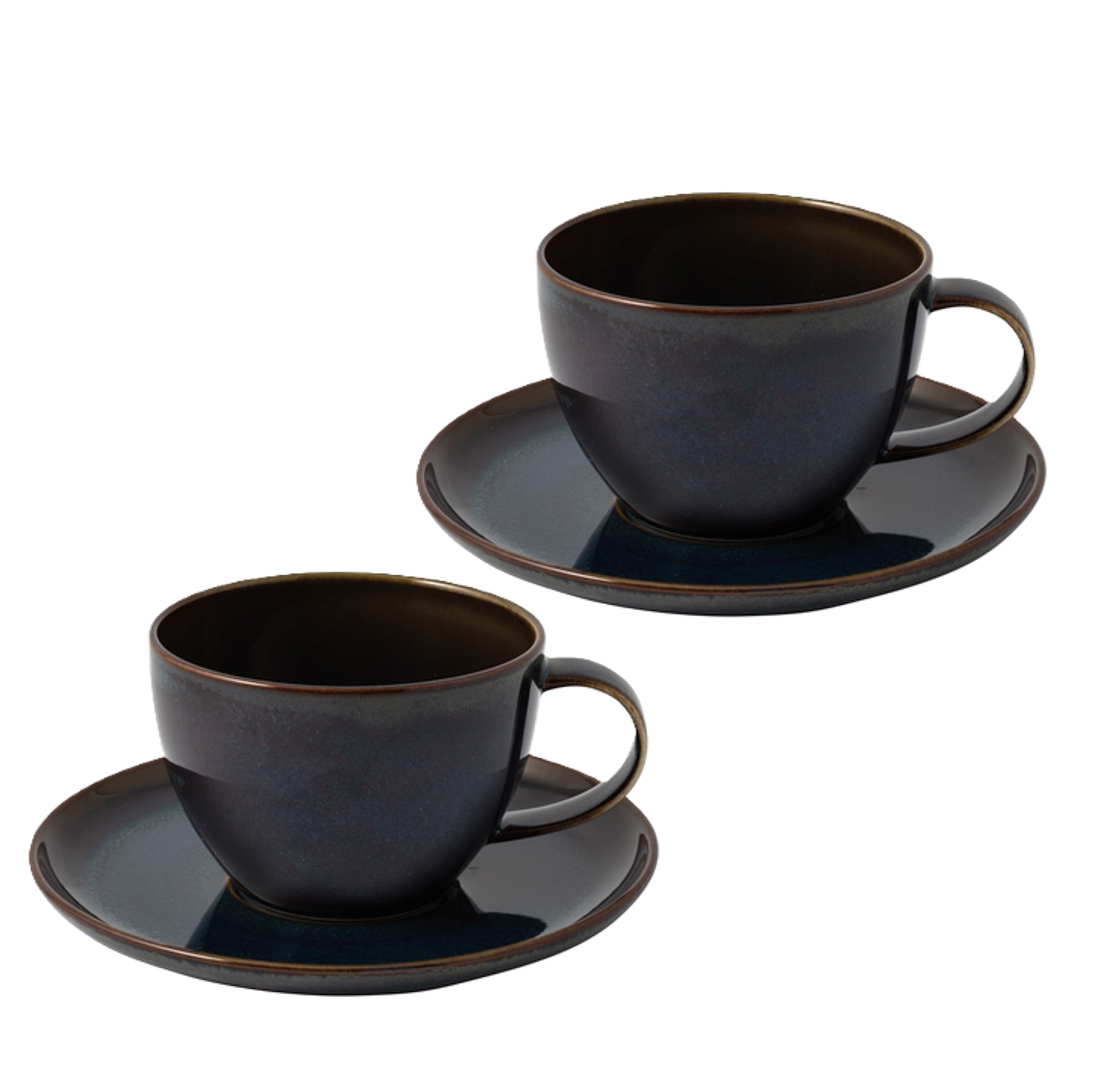 【リボンラッピング】 クラフテッド デニム ペア コーヒーカップ&ソーサー