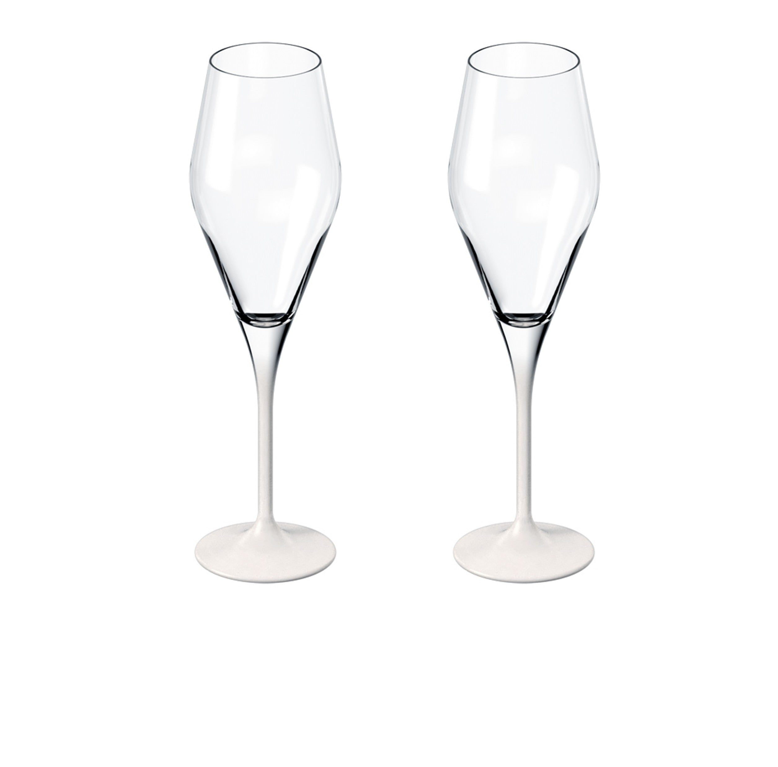 リボンラッピング】 ロックブラン ペア シャンパングラス