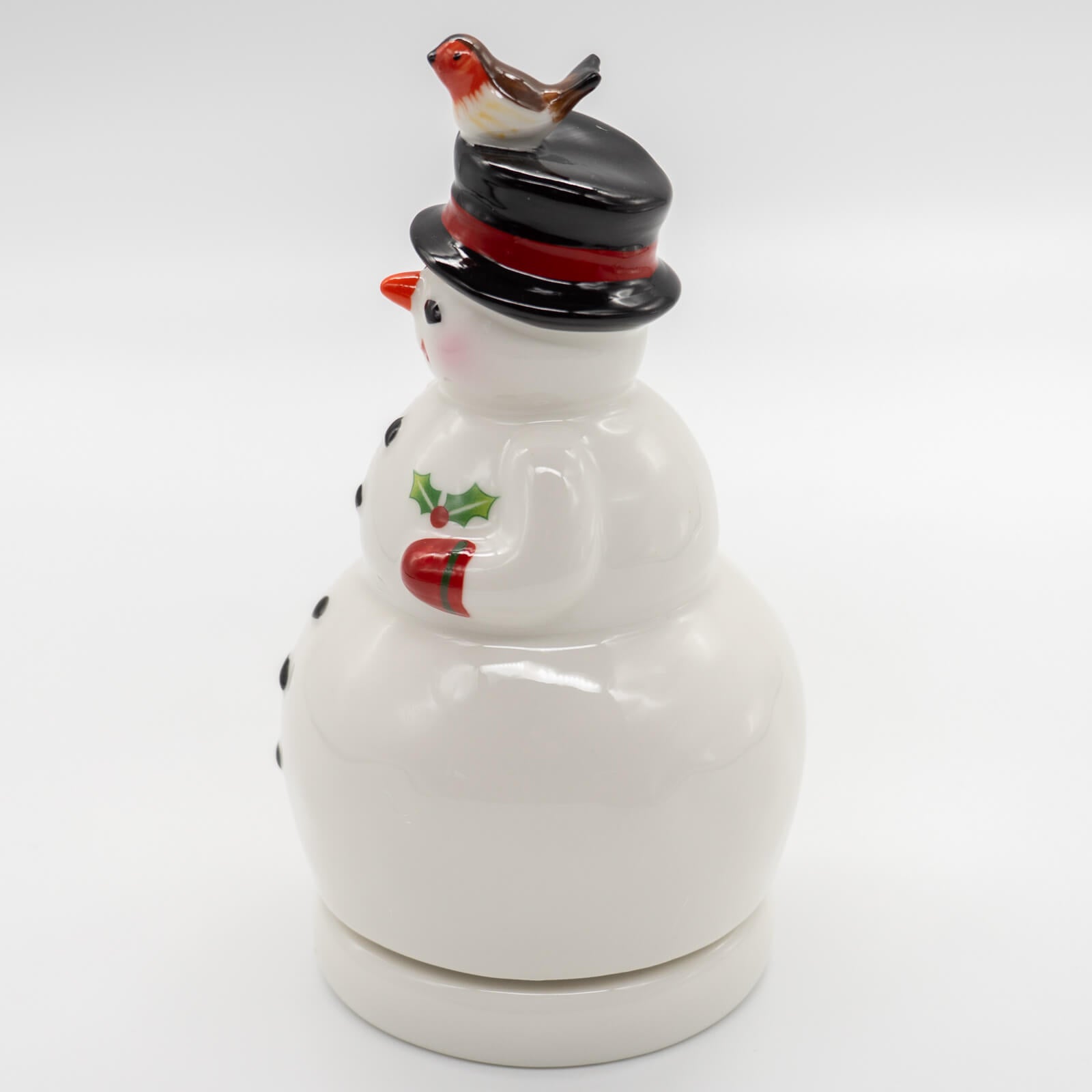 【リボンラッピング】 ノスタルジックメロディー スノーマン ジャー