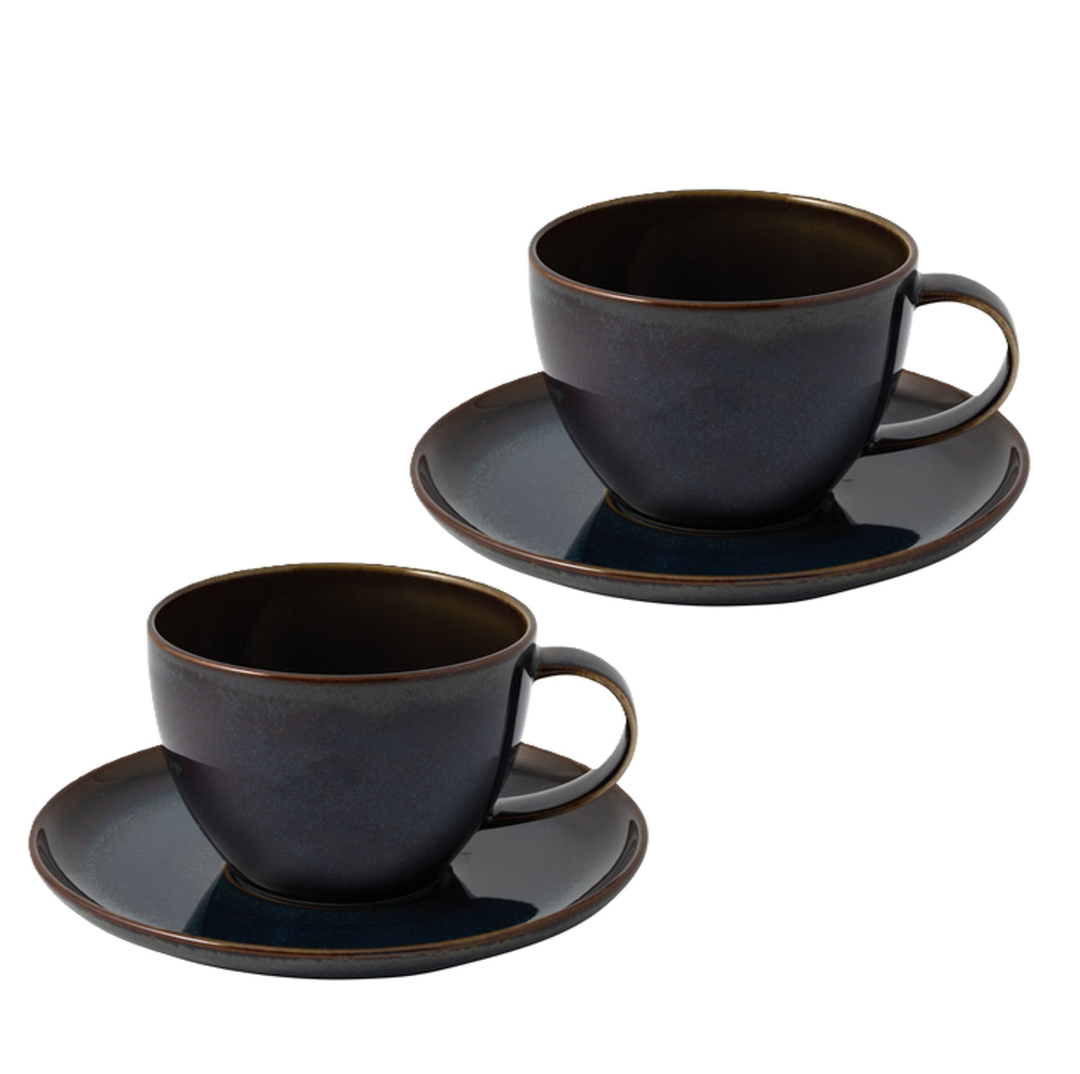 クラフテッド デニム ペア コーヒーカップ＆ソーサー